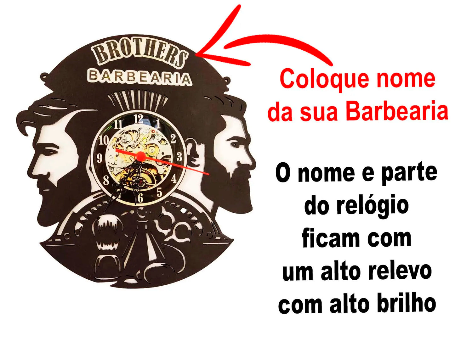 Relógio de Parede Personalizado com Resina e MDF - Decoração Exclusiva
