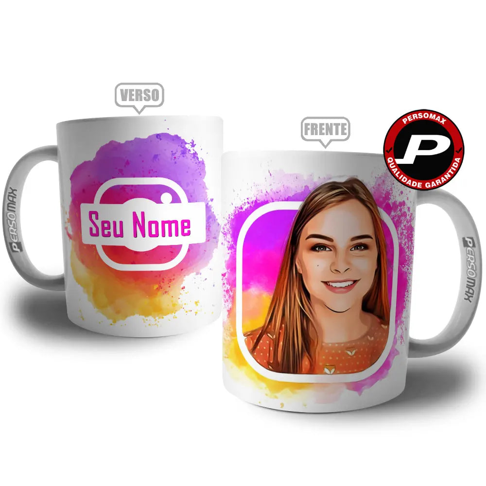Caneca Personalizada com Caricatura Digital, Foto e Nome – Presente Ideal para Pai, Mãe, Irmão, Irmã, Casal, Amigos, Tia, Avó e Avô
