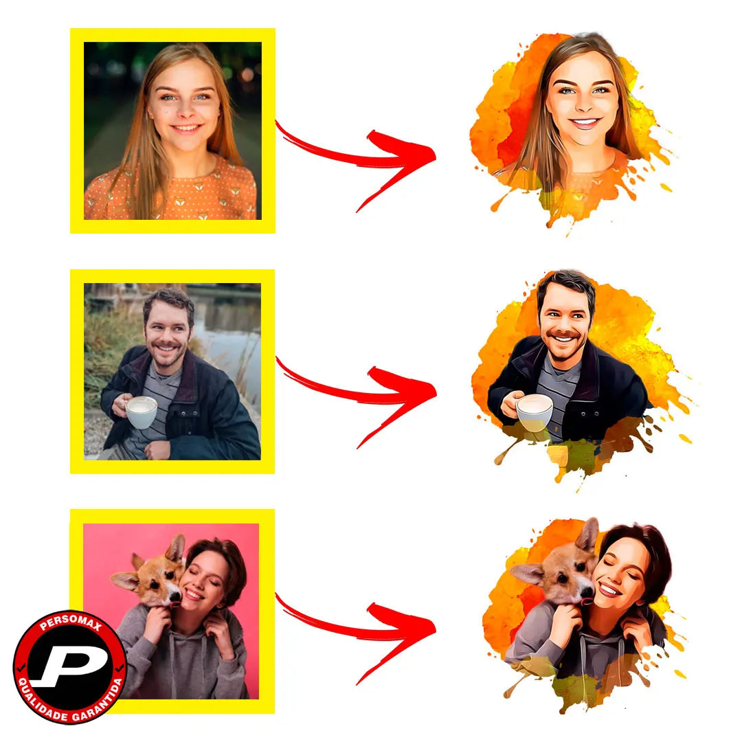 Caneca Personalizada com Caricatura Digital, Foto e Nome – Presente Ideal para Pai, Mãe, Irmão, Irmã, Casal, Amigos, Tia, Avó e Avô