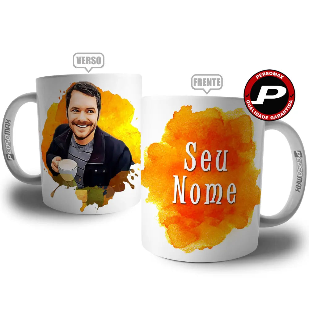 Caneca Personalizada com Caricatura Digital, Foto e Nome – Presente Ideal para Pai, Mãe, Irmão, Irmã, Casal, Amigos, Tia, Avó e Avô