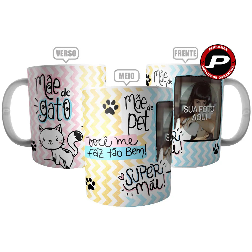 Caneca Personalizada "mãe de pets" - Presente para o Dia das Mães