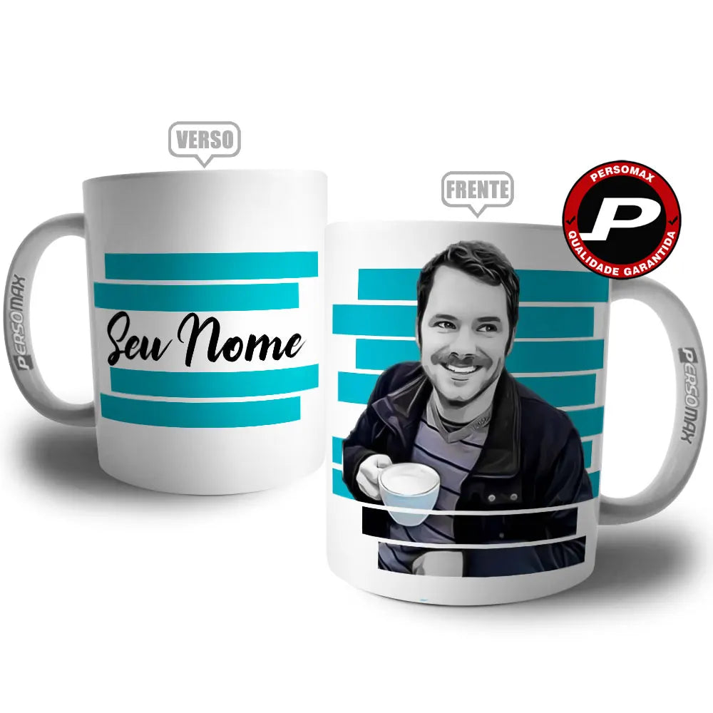 Caneca Personalizada com Caricatura Digital, Foto e Nome – Presente Ideal para Pai, Mãe, Irmão, Irmã, Casal, Amigos, Tia, Avó e Avô