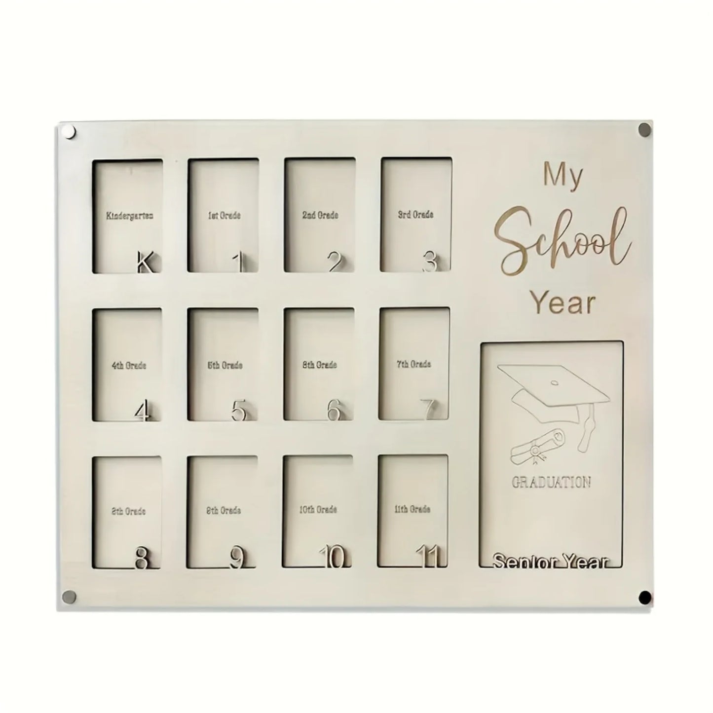 Porta-Retrato Personalizado para Graduação - Design Comemorativo Atemporal com Pêndulo Estilo Oscilante - Decoração Artesanal em Madeira para Graduação