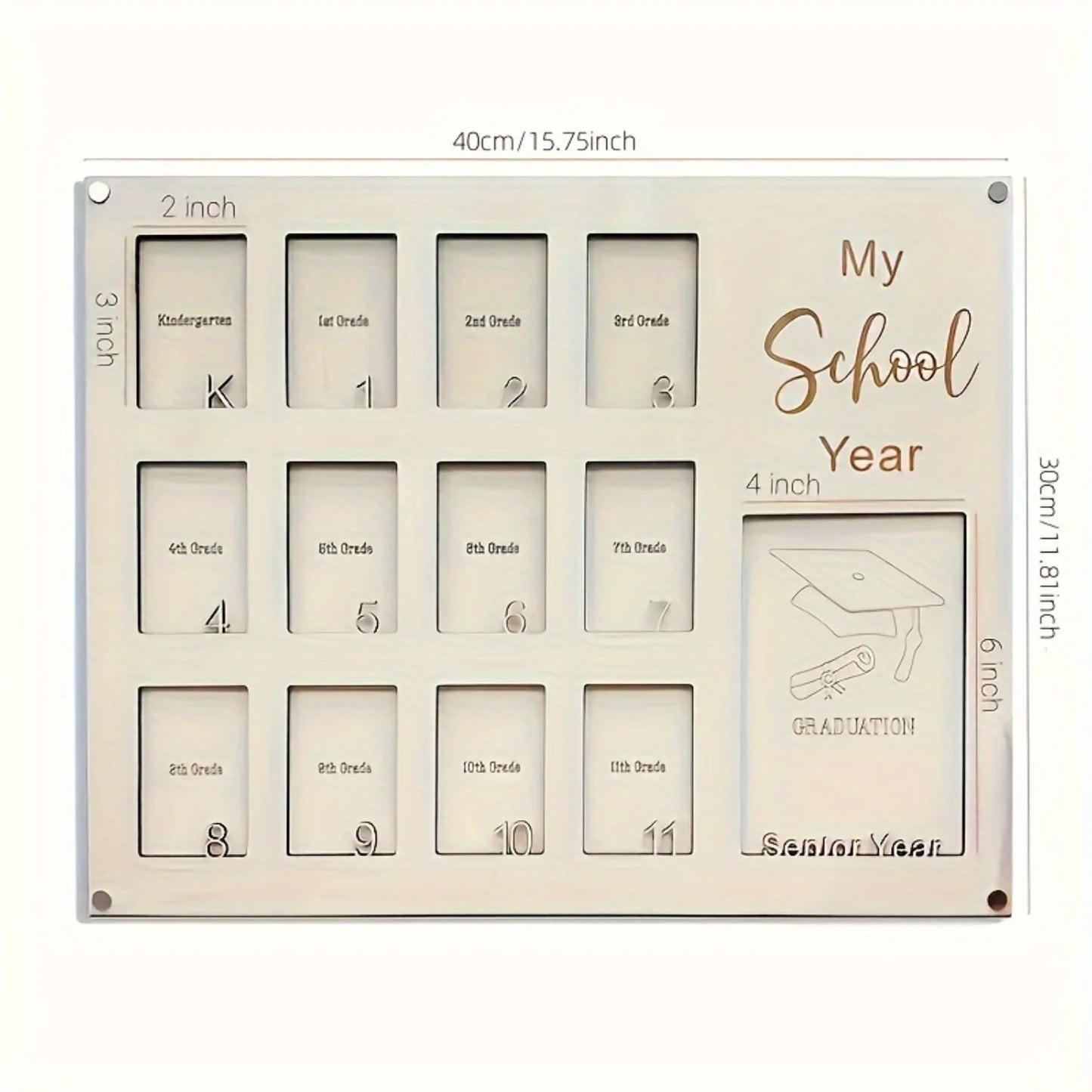 Porta-Retrato Personalizado para Graduação - Design Comemorativo Atemporal com Pêndulo Estilo Oscilante - Decoração Artesanal em Madeira para Graduação