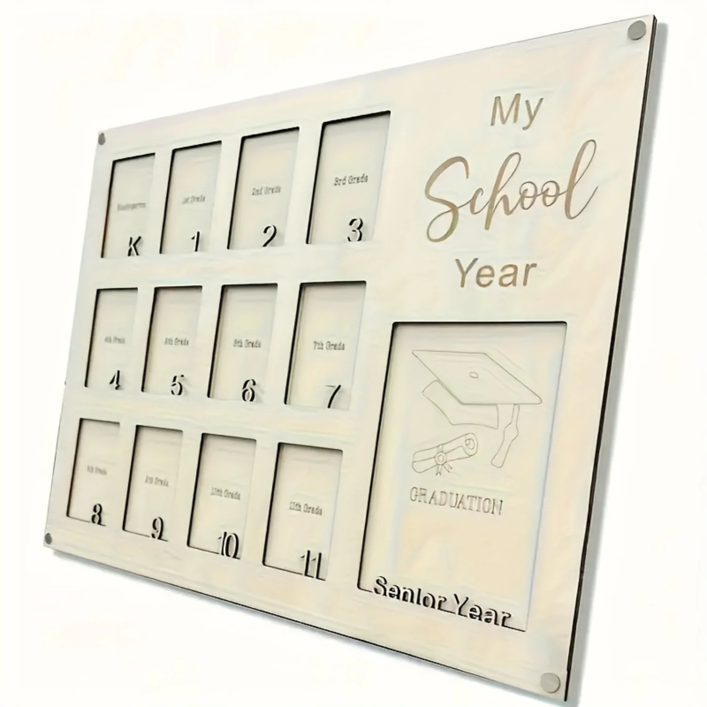 Porta-Retrato Personalizado para Graduação - Design Comemorativo Atemporal com Pêndulo Estilo Oscilante - Decoração Artesanal em Madeira para Graduação
