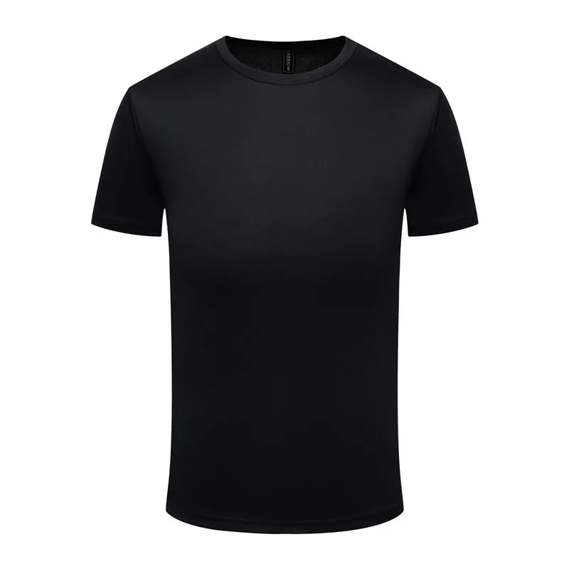 Men's Quick-Drying Short-Sleeved Gym Running Moisture-Wicking Round Neck T-Shirt Custom Printed/Embroidered With Logo Pattern