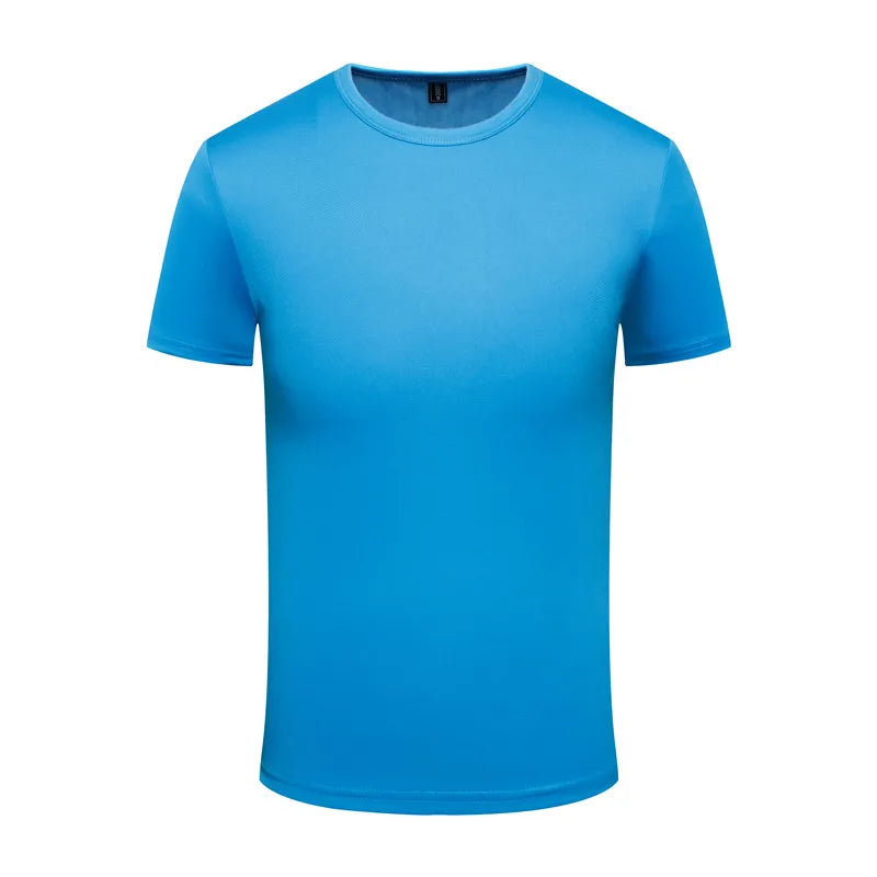Men's Quick-Drying Short-Sleeved Gym Running Moisture-Wicking Round Neck T-Shirt Custom Printed/Embroidered With Logo Pattern