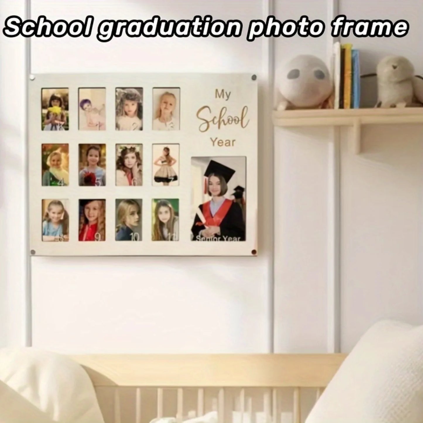 Porta-Retrato Personalizado para Graduação - Design Comemorativo Atemporal com Pêndulo Estilo Oscilante - Decoração Artesanal em Madeira para Graduação