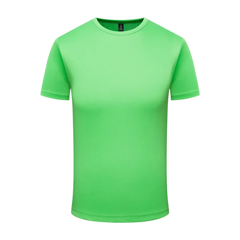 Men's Quick-Drying Short-Sleeved Gym Running Moisture-Wicking Round Neck T-Shirt Custom Printed/Embroidered With Logo Pattern