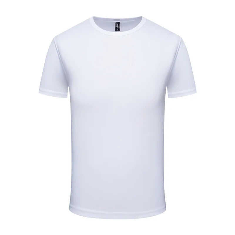 Men's Quick-Drying Short-Sleeved Gym Running Moisture-Wicking Round Neck T-Shirt Custom Printed/Embroidered With Logo Pattern