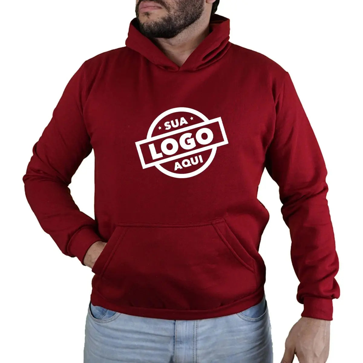 Moletom Masculino com Capuz Personalizável - Estampa Exclusiva