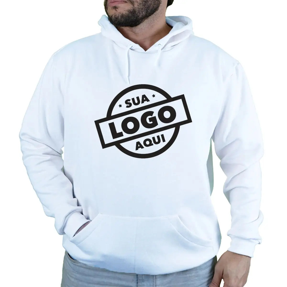 Moletom Masculino com Capuz Personalizável - Estampa Exclusiva