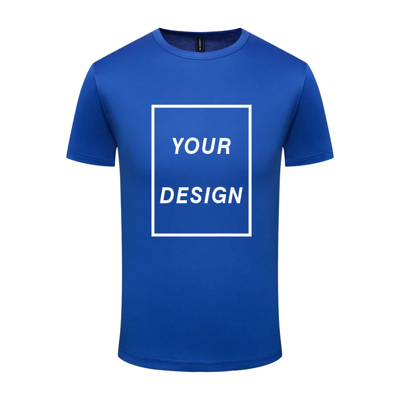 Men's Quick-Drying Short-Sleeved Gym Running Moisture-Wicking Round Neck T-Shirt Custom Printed/Embroidered With Logo Pattern