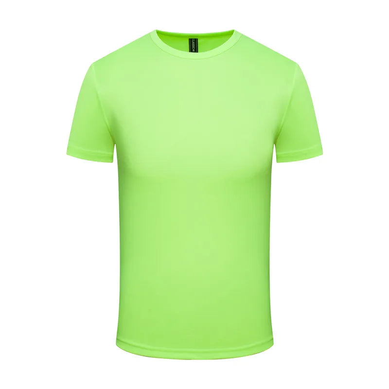 Men's Quick-Drying Short-Sleeved Gym Running Moisture-Wicking Round Neck T-Shirt Custom Printed/Embroidered With Logo Pattern