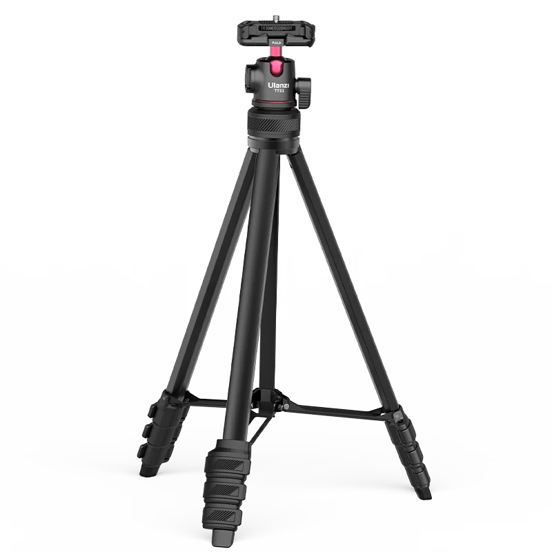 Ulanzi TT51 Aluminium Alloy Portable Tripod with 360 Rotation Ballhead Phone Clamp Lightweight Tripod for Phone Camera Vlog