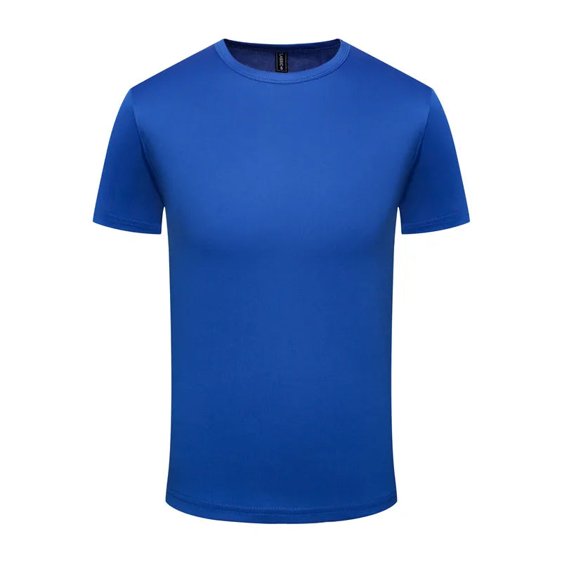 Men's Quick-Drying Short-Sleeved Gym Running Moisture-Wicking Round Neck T-Shirt Custom Printed/Embroidered With Logo Pattern