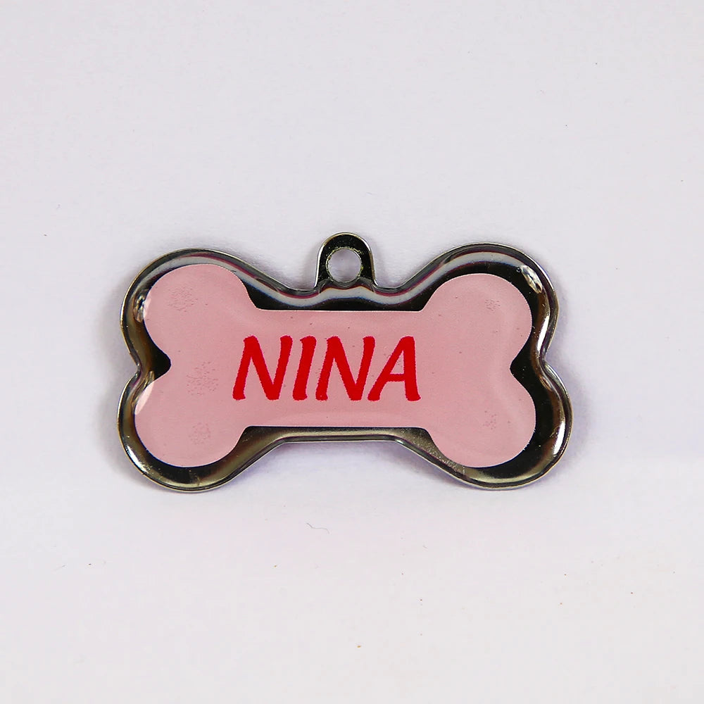 Placa de Identificação dog Personalizada with name and your phone into your dog be found