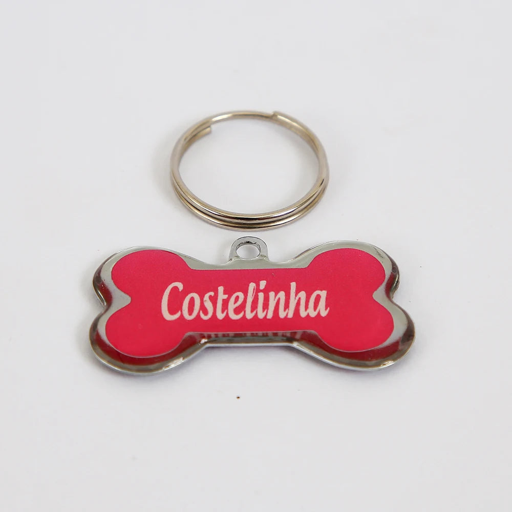 Placa de Identificação dog Personalizada with name and your phone into your dog be found