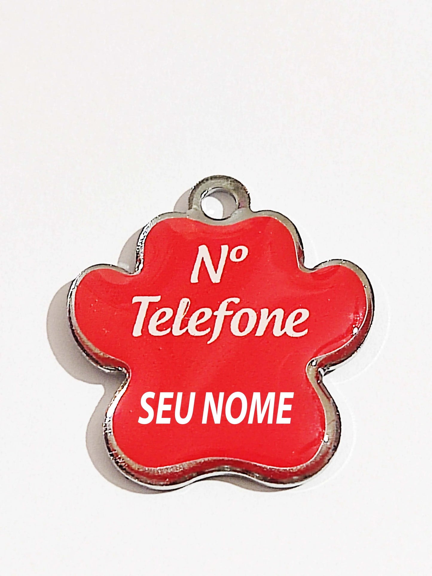 Placa de Identificação Personalizada com Nome do Pet e Telefone - Medalha para Coleira