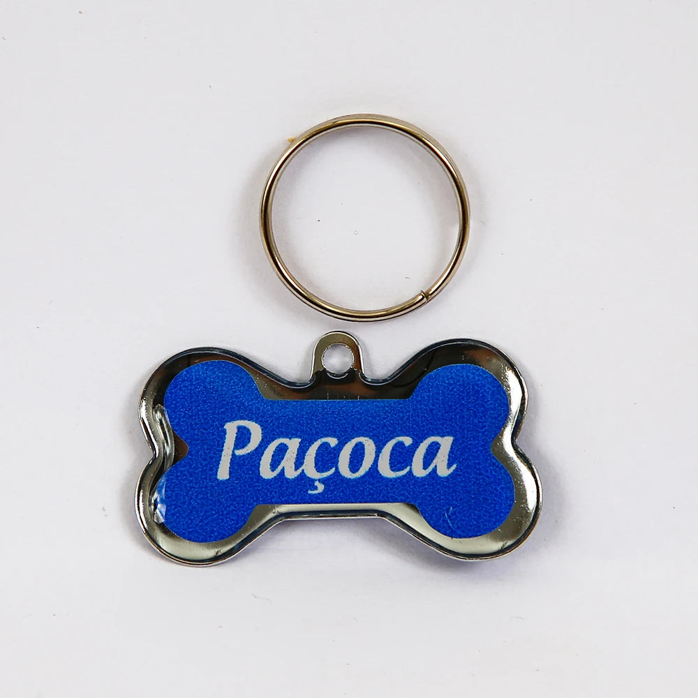 Placa de Identificação dog Personalizada with name and your phone into your dog be found