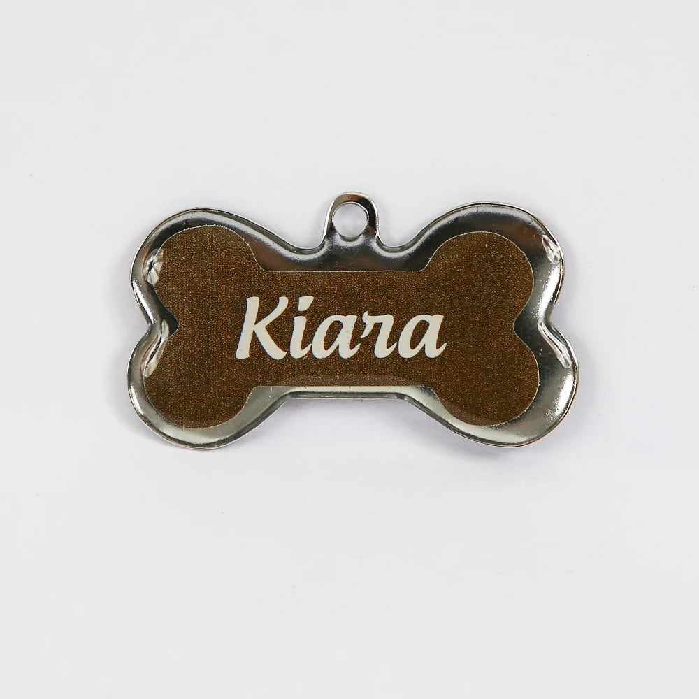 Placa de Identificação dog Personalizada with name and your phone into your dog be found