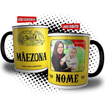 Caneca Personalizada "Mother-zone" – "Amor e Cuidado" para Café ou Chá – Presente de Dia das Mães "Amo Você"