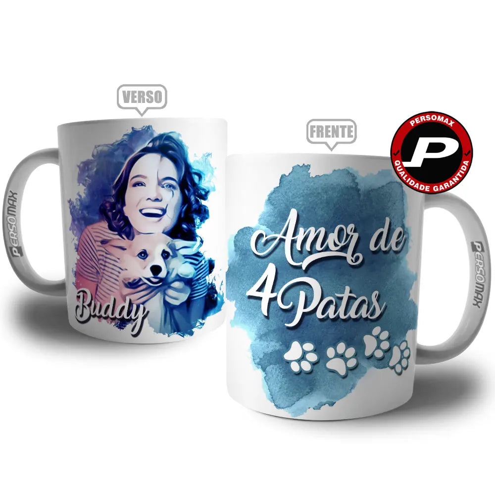 Caneca Personalizada com Caricatura Digital, Foto e Nome – Presente Ideal para Pai, Mãe, Irmão, Irmã, Casal, Amigos, Tia, Avó e Avô