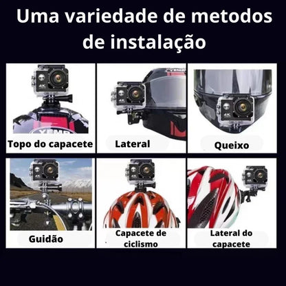Câmera Filmadora Sport 4k Ultra Hd de Ação WiFi  Capacete Bike Esportes Impermeavel Resistente - ENVIO RAPIDO PARA TODO O BRASIL