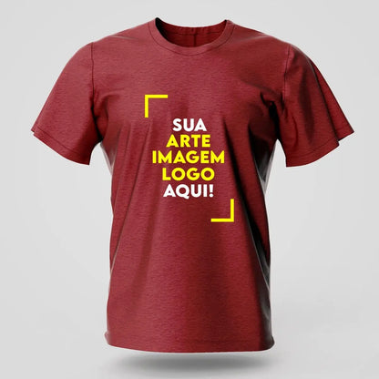 Camiseta Masculina Personalizada com Seu Logotipo - 100% Algodão com Estampa