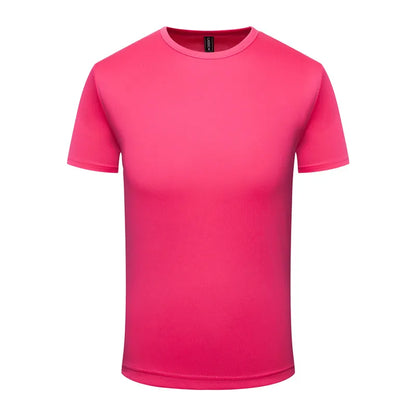 Men's Quick-Drying Short-Sleeved Gym Running Moisture-Wicking Round Neck T-Shirt Custom Printed/Embroidered With Logo Pattern