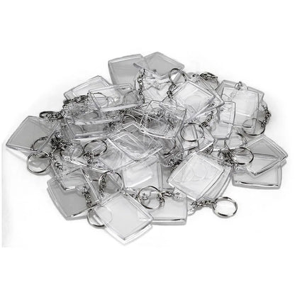 Conjunto com 200 Chaveiros Acrílicos Retangulares Personalizáveis - Tamanho 3x4 cm