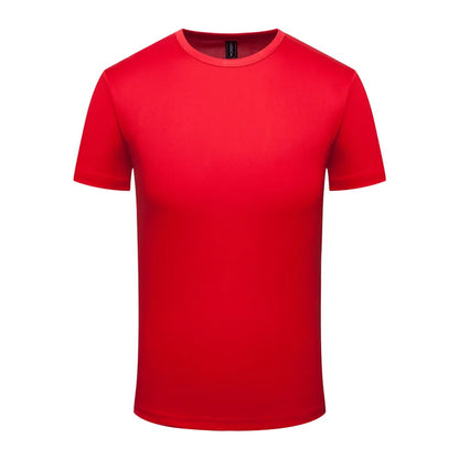 Men's Quick-Drying Short-Sleeved Gym Running Moisture-Wicking Round Neck T-Shirt Custom Printed/Embroidered With Logo Pattern