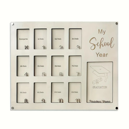 Porta-Retrato Personalizado para Graduação - Design Comemorativo Atemporal com Pêndulo Estilo Oscilante - Decoração Artesanal em Madeira para Graduação