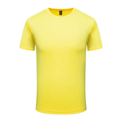 Men's Quick-Drying Short-Sleeved Gym Running Moisture-Wicking Round Neck T-Shirt Custom Printed/Embroidered With Logo Pattern