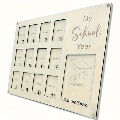 Porta-Retrato Personalizado para Graduação - Design Comemorativo Atemporal com Pêndulo Estilo Oscilante - Decoração Artesanal em Madeira para Graduação