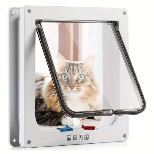 Porta para Pets com Trava Ultra-Segura - Segurança Avançada para Cães e Gatos - Acesso Personalizável, Tranquilidade para Você