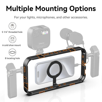 Gaiola Magnética para Smartphone Ulanzi MG-001 com MagSafe para iPhone Séries 16, 15, 14, 13, 12 e Acessórios de Fotografia para Telefones Android