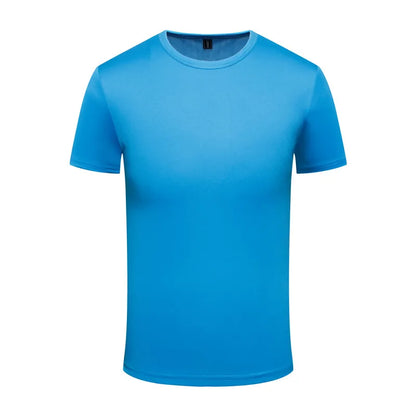 Men's Quick-Drying Short-Sleeved Gym Running Moisture-Wicking Round Neck T-Shirt Custom Printed/Embroidered With Logo Pattern