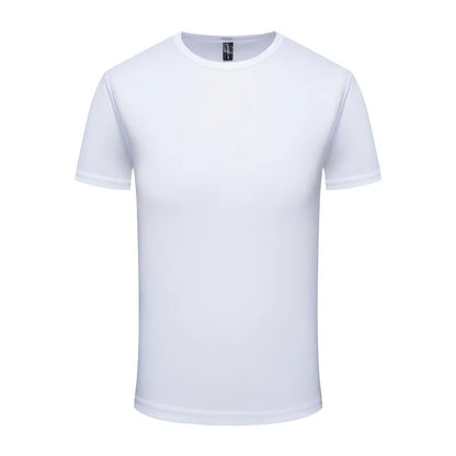 Men's Quick-Drying Short-Sleeved Gym Running Moisture-Wicking Round Neck T-Shirt Custom Printed/Embroidered With Logo Pattern