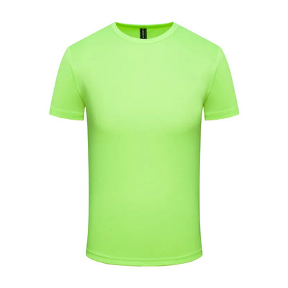 Men's Quick-Drying Short-Sleeved Gym Running Moisture-Wicking Round Neck T-Shirt Custom Printed/Embroidered With Logo Pattern